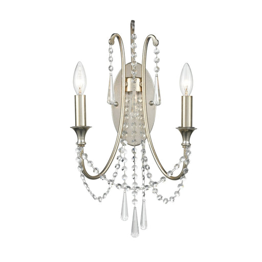 Arcadia 2 Light Antique Silver Wall Mount - Wall Sconces