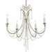Arcadia 5 Light Antique Silver Crystal Chandelier - Chandeliers