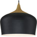 Blend Black with Wood Grain LED Pendant - Pendants