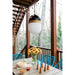 Brian Patrick Flynn for Crystorama Capsule Outdoor 3 Light Matte Black Textured Gold Pendant - Outdoor Pendants