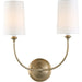 Libby Langdon for Crystorama Sylvan 2 Light Vibrant Gold Sconce - Wall Sconce