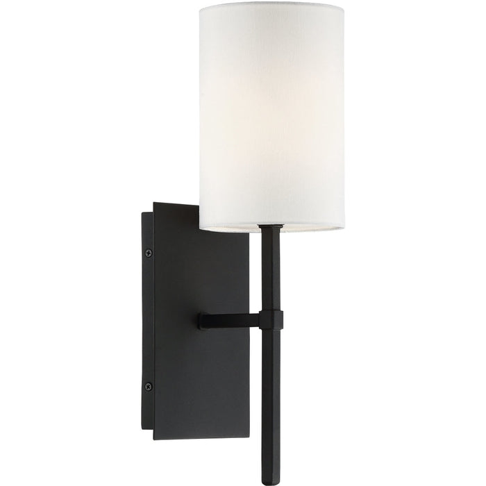 Veronica 1 Light Black Forged Wall Mount - Wall Sconce