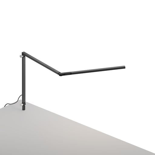 Z-Bar mini Desk Lamp with with through-table mount (Cool Light; Metallic Black) - Desk Lamps