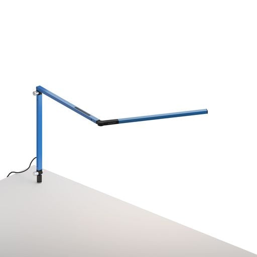 Z-Bar mini Desk Lamp with through-table mount (Warm Light; Blue) - Desk Lamps