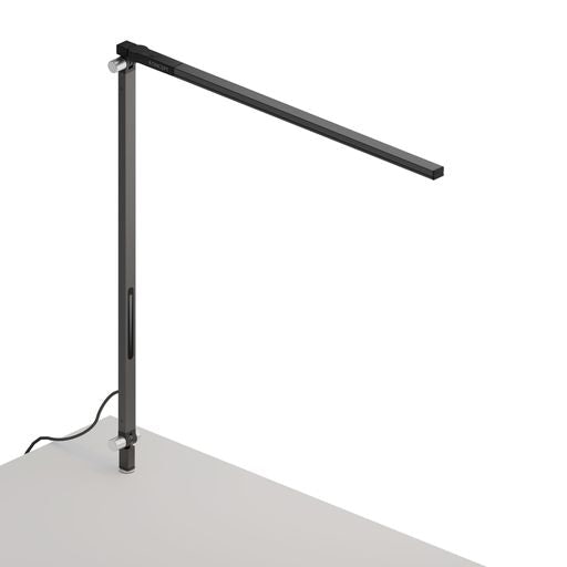 Z-Bar Solo Desk Lamp with through-table mount (Warm Light; Metallic Black) - Desk Lamps