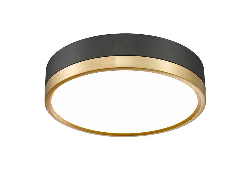 Algar LED Flushmount Matte Black Modern Gold Z-Lite 1006F12-MB-MGLD-LED | theLightShop