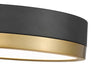 Algar Matte Black Modern Gold 12 Inch LED Flushmount Z-Lite 1006F-12-MB-MGLD-LED | theLightShop