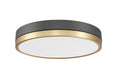 Algar LED Flushmount Matte Black Modern Gold Z-Lite 1006F16-MB-MGLD-LED | theLightShop