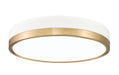 Algar LED Flushmount Matte White Modern Gold Z-Lite 1006F16-MW-MGLD-LED | theLightShop