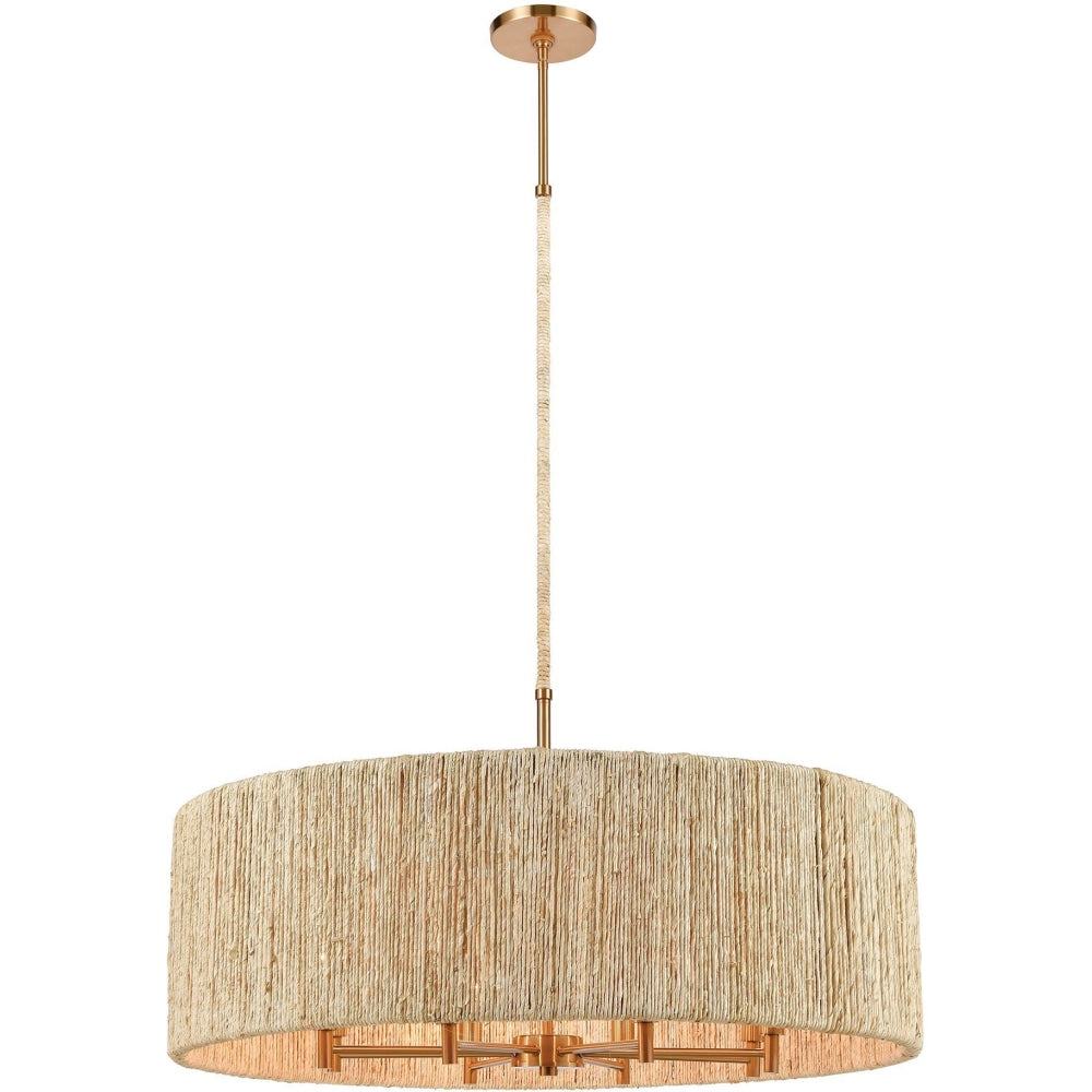 Abaca Satin Brass Pendant - Pendants