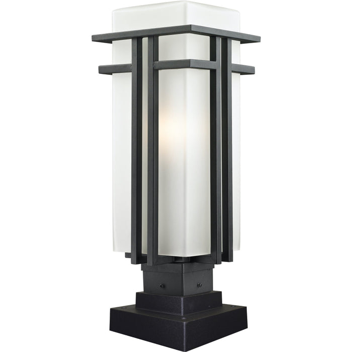 Abbey Black Outdoor Pier Mounted Fixture | theLightShop
