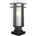 Abbey Black Outdoor Pier Mounted Fixture | theLightShop