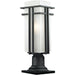 Abbey Black Outdoor Pier Mounted Fixture | theLightShop