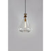 Abbott Weathered Oak / Antique Brass Single Pendant - Pendants