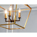 Abode Gold Leaf / Textured Black Chandelier - Chandeliers
