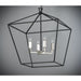 Abode Textured Black / Polished Nickel Chandelier - Chandeliers