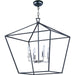 Abode Textured Black / Polished Nickel Chandelier - Chandeliers