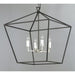 Abode Textured Black / Polished Nickel Chandelier - Chandeliers