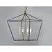 Abode Textured Black / Polished Nickel Chandelier - Chandeliers
