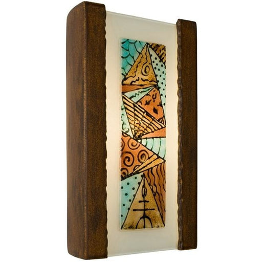 Abstract Butternut and Multi Turquoise Wall Sconce - Wall Sconce