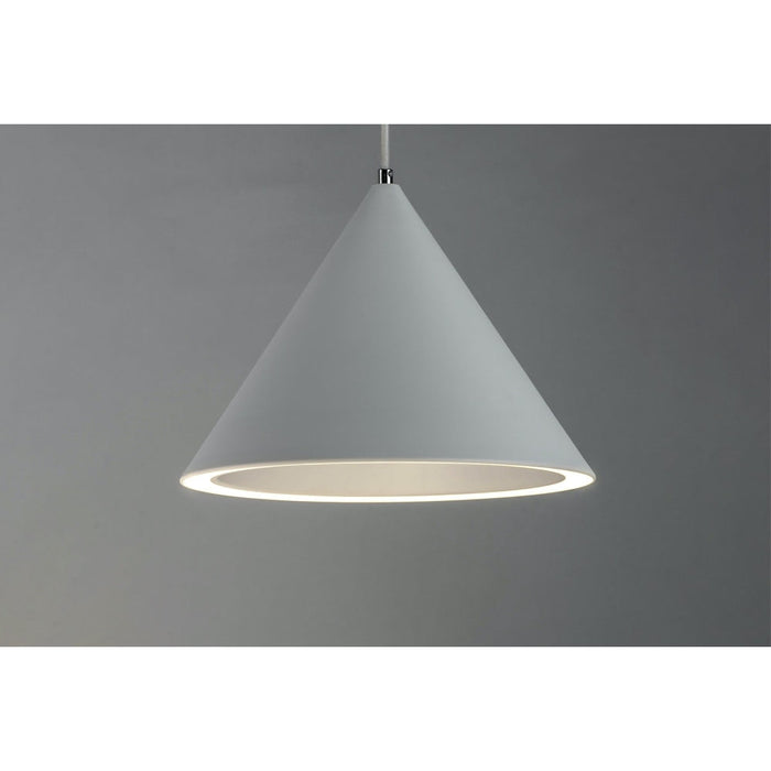 Abyss Matte White LED Single Pendant - Pendants