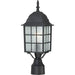 Adams Textured Black Outdoor Post Light - Outdoor Post Light