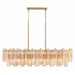 Addis Aged Brass 14 Light Linear Chandelier Crystorama ADD-317-AG-AM - Linear Chandeliers
