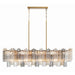 Addis Aged Brass 14 Light Linear Chandelier Crystorama ADD-317-AG-AU