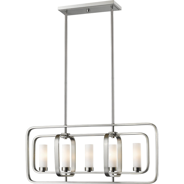 Aideen Brushed Nickel Island Billiard Pendant | theLightShop