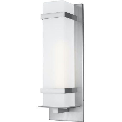 Alban Satin Aluminum LED Outdoor Wall Lantern - Outdoor Wall Sconce