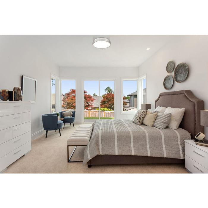 Algar Brushed Nickel LED 16 Inch Flushmount Z-Lite 1006F16-BN-LED | theLightShop