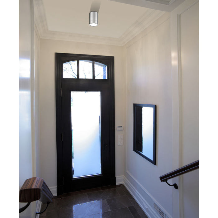 Algar Brushed Nickel LED 6 Inch Cylinder Flushmount Z-Lite 1006F6-BN-LED | theLightShop