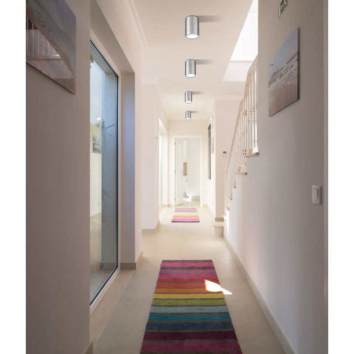 Algar Brushed Nickel LED 6 Inch Cylinder Flushmount Z-Lite 1006F6-BN-LED | theLightShop