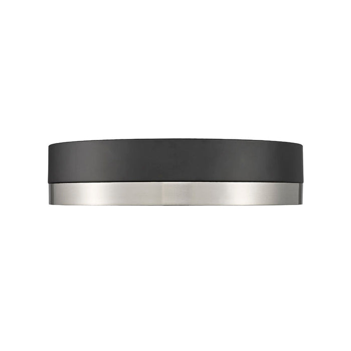 Algar Matte Black Brushed Nickel 12 Inch LED Flushmount Z-Lite 1006F12-MB-BN-LED | theLightShop