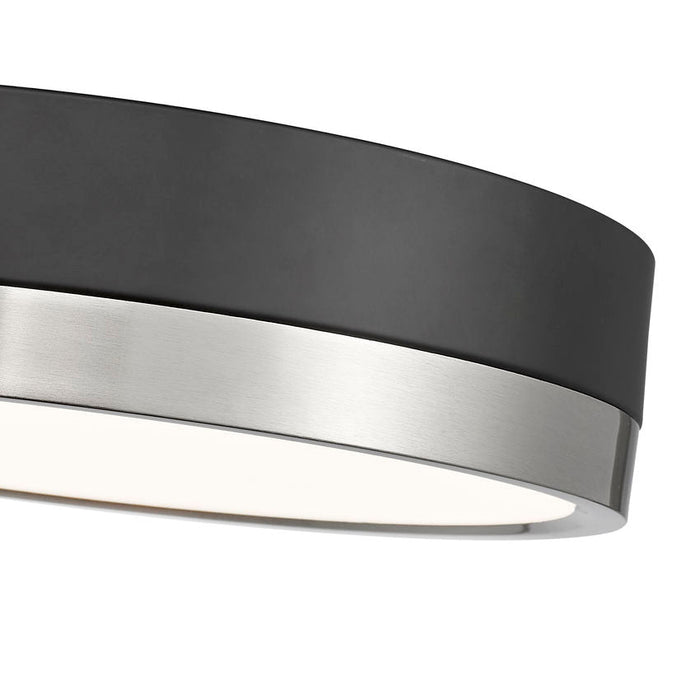 Algar Matte Black Brushed Nickel 12 Inch LED Flushmount Z-Lite 1006F12-MB-BN-LED | theLightShop