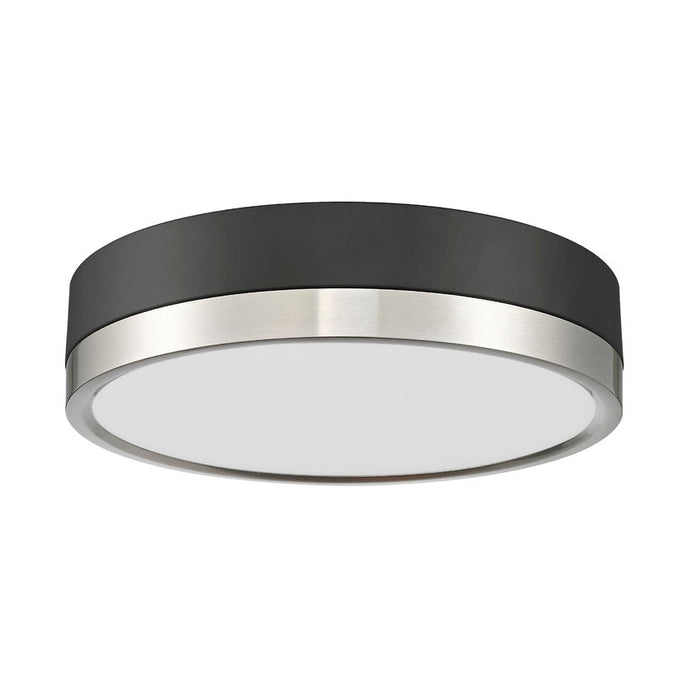 Algar Matte Black Brushed Nickel 12 Inch LED Flushmount Z-Lite 1006F12-MB-BN-LED | theLightShop