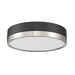Algar Matte Black Brushed Nickel 12 Inch LED Flushmount Z-Lite 1006F12-MB-BN-LED | theLightShop