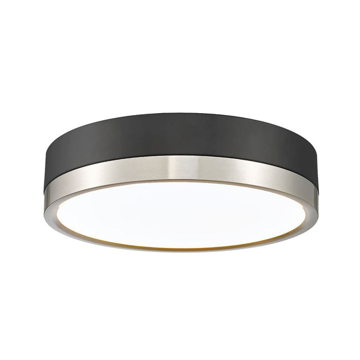 Algar Matte Black Brushed Nickel 12 Inch LED Flushmount Z-Lite 1006F12-MB-BN-LED | theLightShop