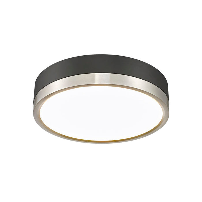 Algar Matte Black Brushed Nickel 12 Inch LED Flushmount Z-Lite 1006F12-MB-BN-LED | theLightShop