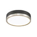 Algar Matte Black Brushed Nickel 12 Inch LED Flushmount Z-Lite 1006F12-MB-BN-LED | theLightShop