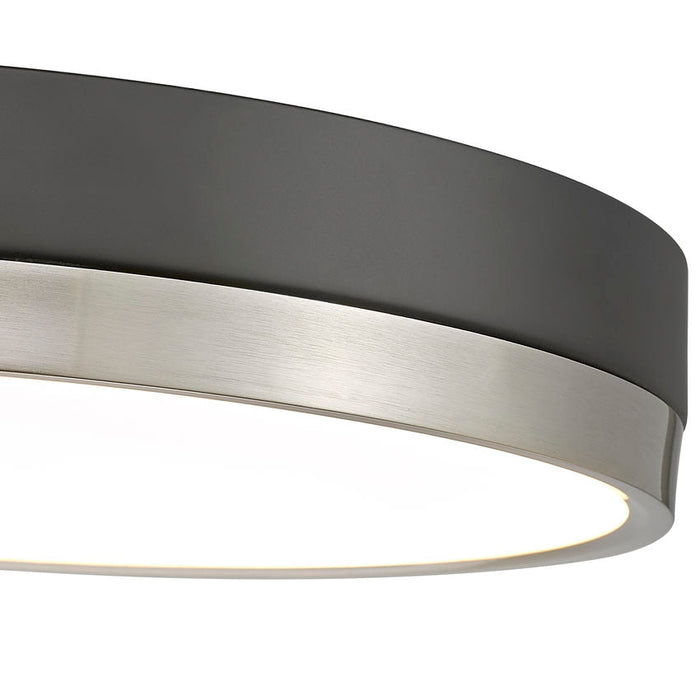 Algar Matte Black Brushed Nickel LED 16 Inch Flushmount Z-Lite 1006F16-MB-BN-LED | theLightShop