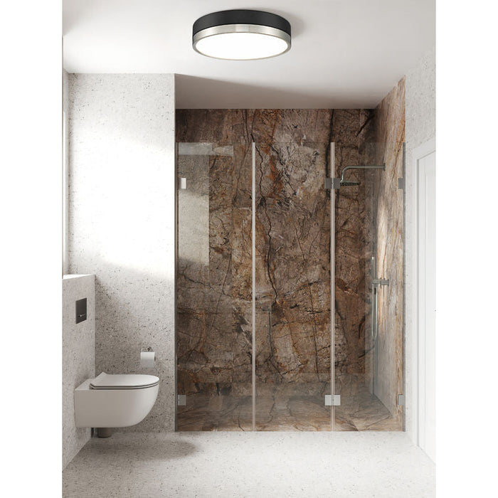 Algar Matte Black Brushed Nickel LED 16 Inch Flushmount Z-Lite 1006F16-MB-BN-LED | theLightShop