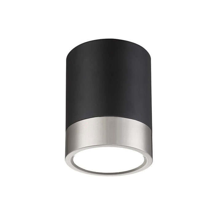 Algar Matte Black Brushed Nickel LED 6 Inch Cylinder Flushmount Z-Lite 1006F6-MB-BN-LED | theLightShop