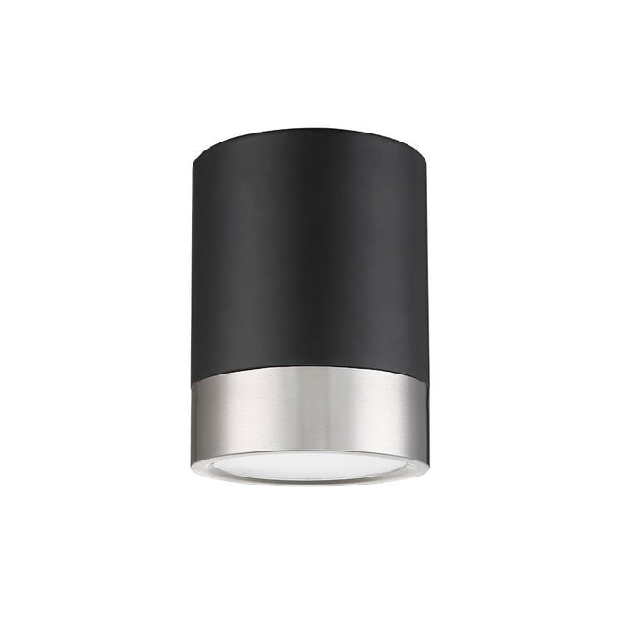 Algar Matte Black Brushed Nickel LED 6 Inch Cylinder Flushmount Z-Lite 1006F6-MB-BN-LED | theLightShop