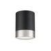 Algar Matte Black Brushed Nickel LED 6 Inch Cylinder Flushmount Z-Lite 1006F6-MB-BN-LED | theLightShop