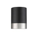 Algar Matte Black Brushed Nickel LED 6 Inch Cylinder Flushmount Z-Lite 1006F6-MB-BN-LED | theLightShop
