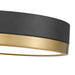 Algar Matte Black Modern Gold 12 Inch LED Flushmount Z-Lite 1006F-12-MB-MGLD-LED | theLightShop