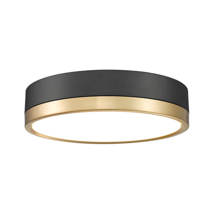 Algar Matte Black Modern Gold 12 Inch LED Flushmount Z-Lite 1006F-12-MB-MGLD-LED | theLightShop