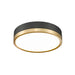 Algar Matte Black Modern Gold 12 Inch LED Flushmount Z-Lite 1006F-12-MB-MGLD-LED | theLightShop
