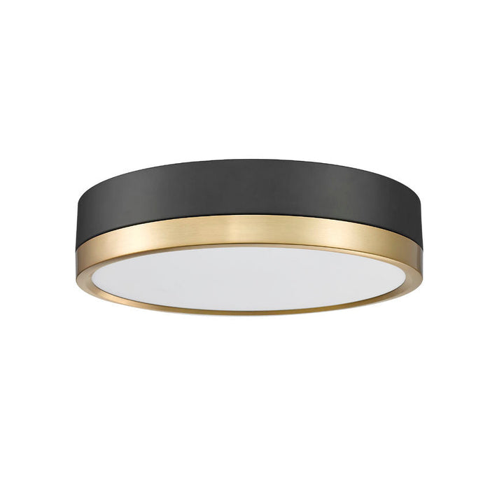 Algar Matte Black Modern Gold 12 Inch LED Flushmount Z-Lite 1006F-12-MB-MGLD-LED | theLightShop